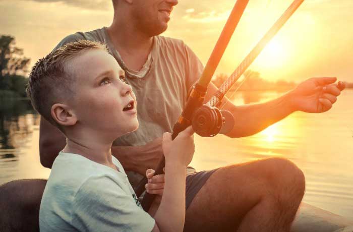 Child boat fishing rental